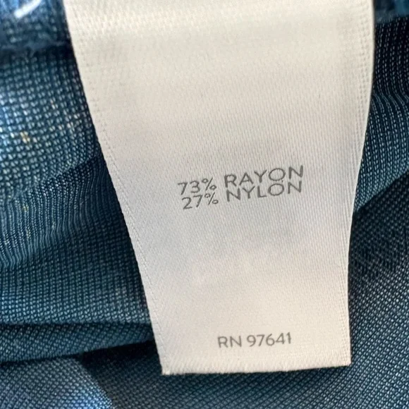 J. Jill Peacock Blue Velvet Top | Printed Luxe Blouse | Women’s XL - Picture 6 of 8